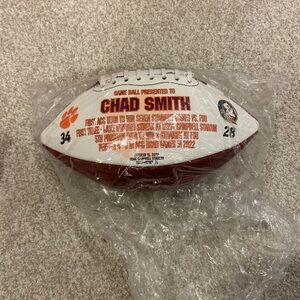 Clemson Commemorative Game Ball - Chad Smith - Clemson vs. Florida State